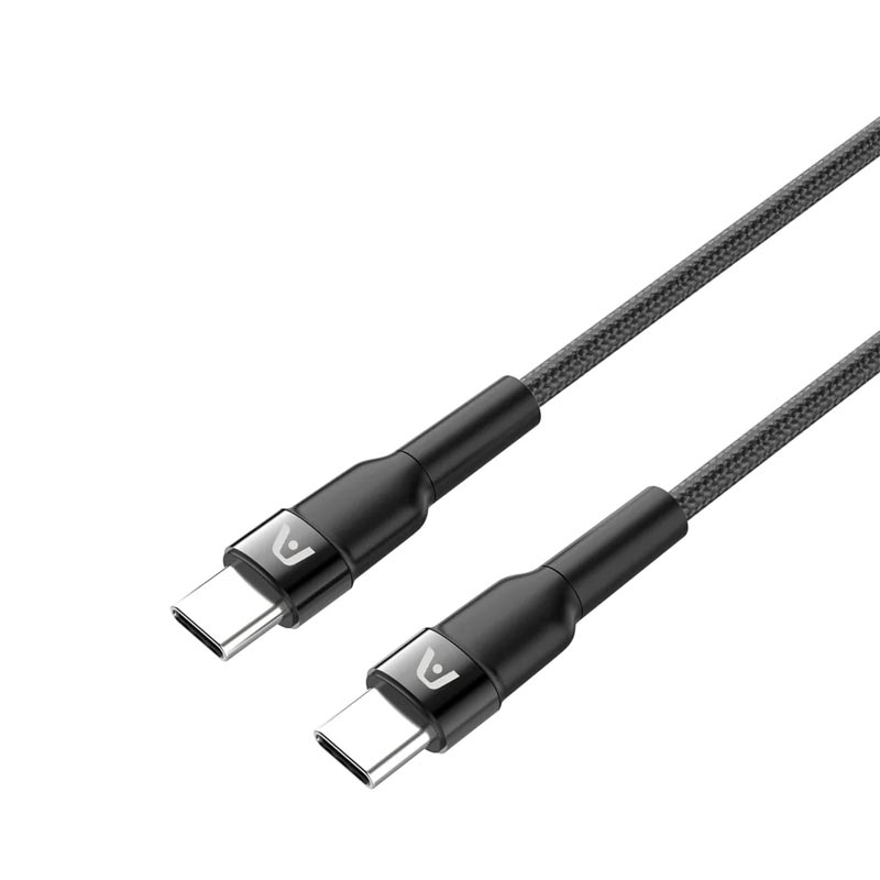 Cable USB-C a USB-C Argom ARG-CB-0049BK 1.8 Metros Trenzado Negro