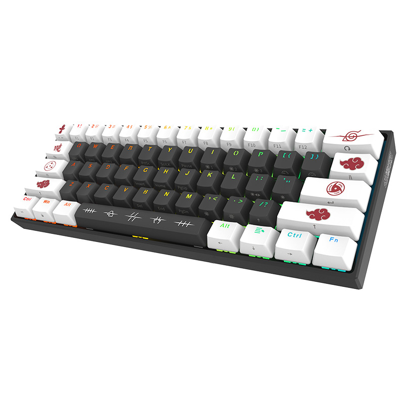 Teclado Gaming Mecánico Alámbrico Checkpoint Naruto KX-400 RGB Edición Akatsuki