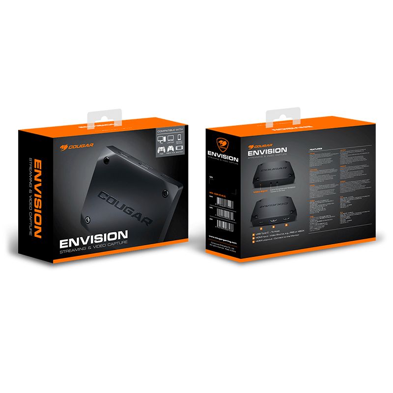 Video Capturador Cougar Envision 4K (3840x2160) HDMI USB-C