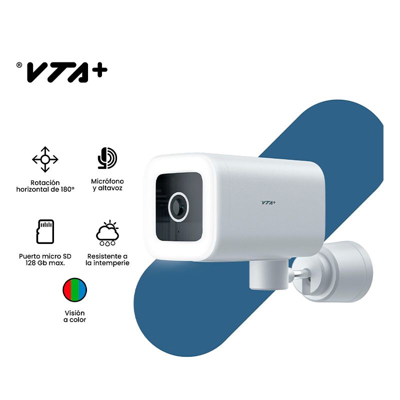 Camara para Exterior VTA+ Con Rotación de 180º 2K Smart Home Wifi