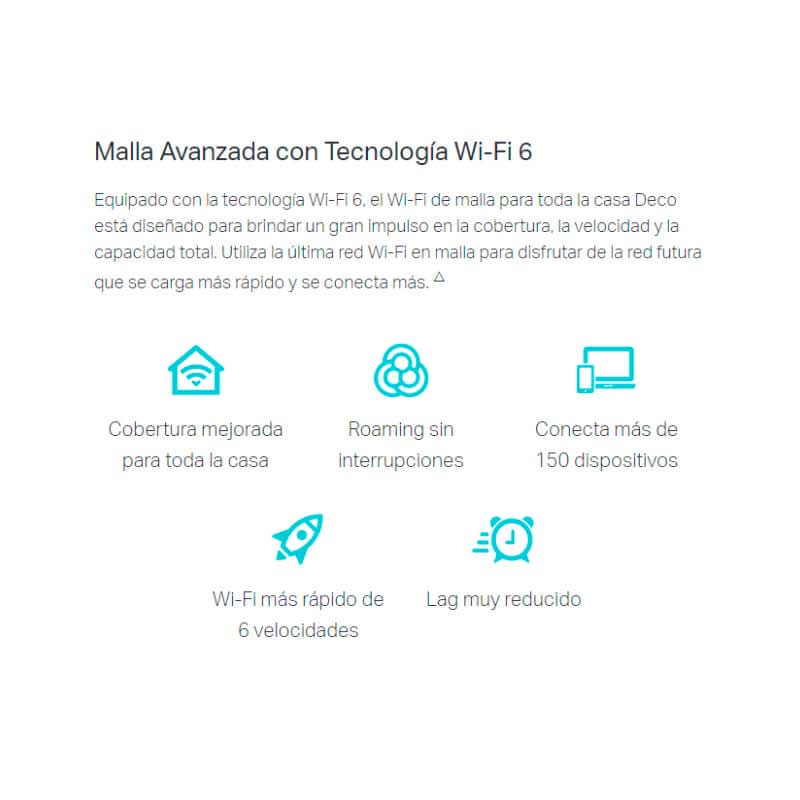 Sistema Mesh Wi-Fi 6 tp-link Deco X20 AX1800 1-Pack Doble Banda