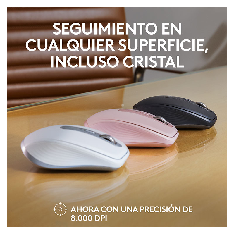 Mouse Inalámbrico Logitech Mx Anywhere 3S Darkfield 8000DPI Gris Pálido