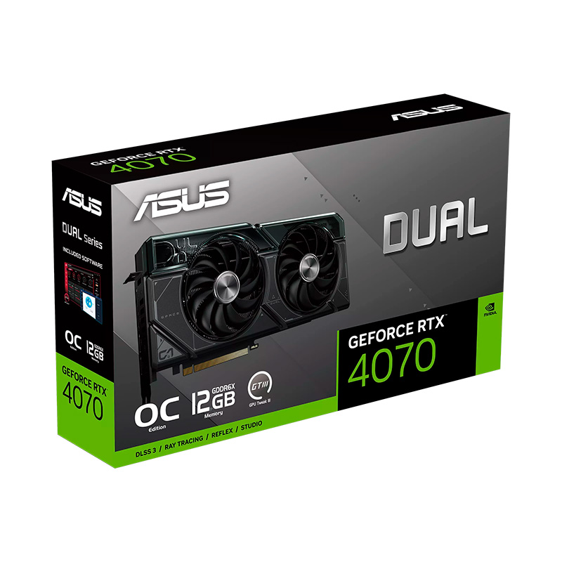 Tarjeta de Vídeo 12GB GDDR6X Asus GeForce RTX 4070 Dual OC HDMI DP PCIe 4.0