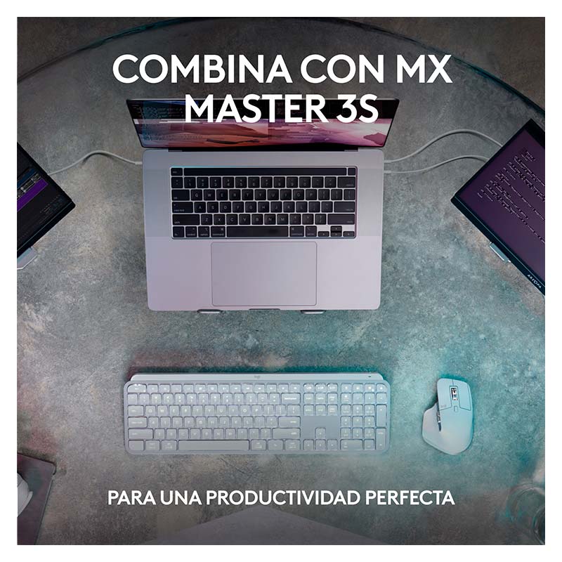 Teclado Inalámbrico Logitech MX Keys S Gris/Negro Español