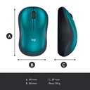 Mouse Inalámbrico Logitech M185 1000±DPI Azul