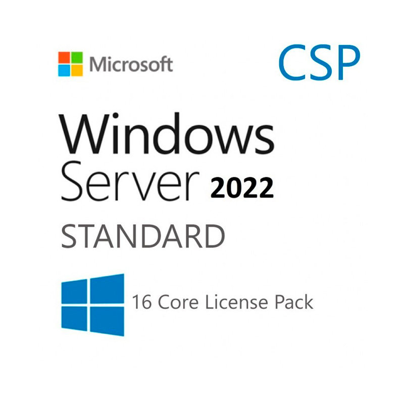 Licencia Windows Server 2022 Edición Estándar Comercial - 16 Núcleos - CSP - Perpetua