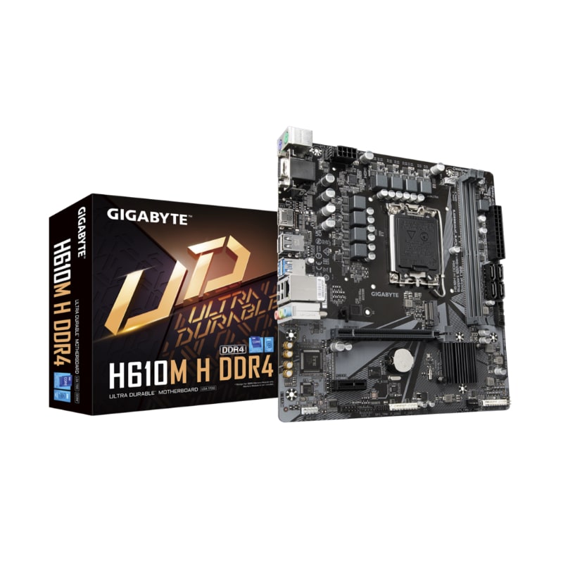 Motherboard Gigabyte H610M H DDR4 Socket LGA1700 14th, 13th y 12th Gen 2xDDR4 Micro-ATX