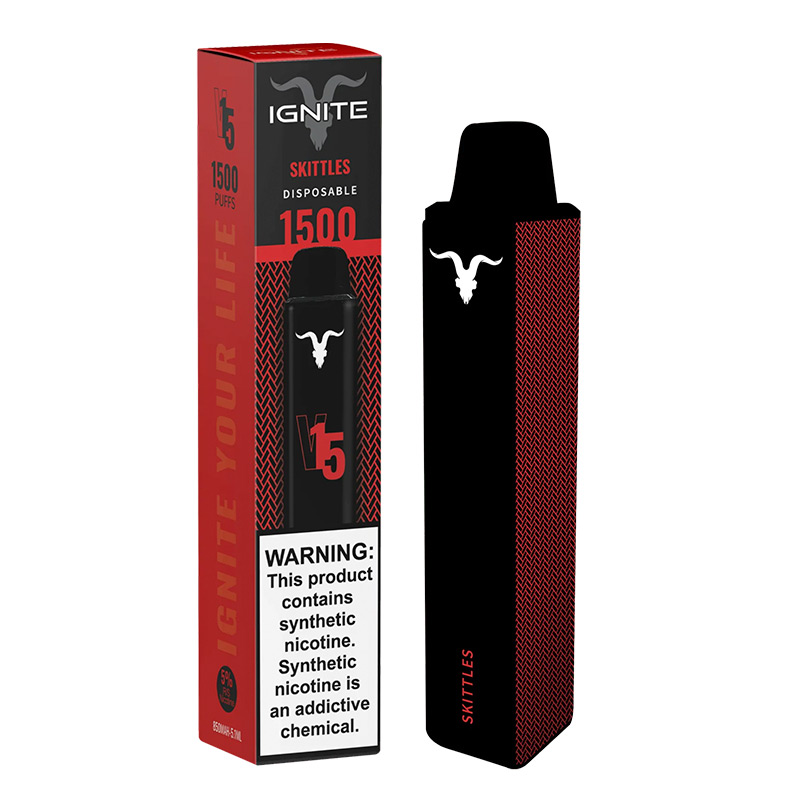 Vape Electronico Ignite V15 1500 Puffs Nic 5g Skittles