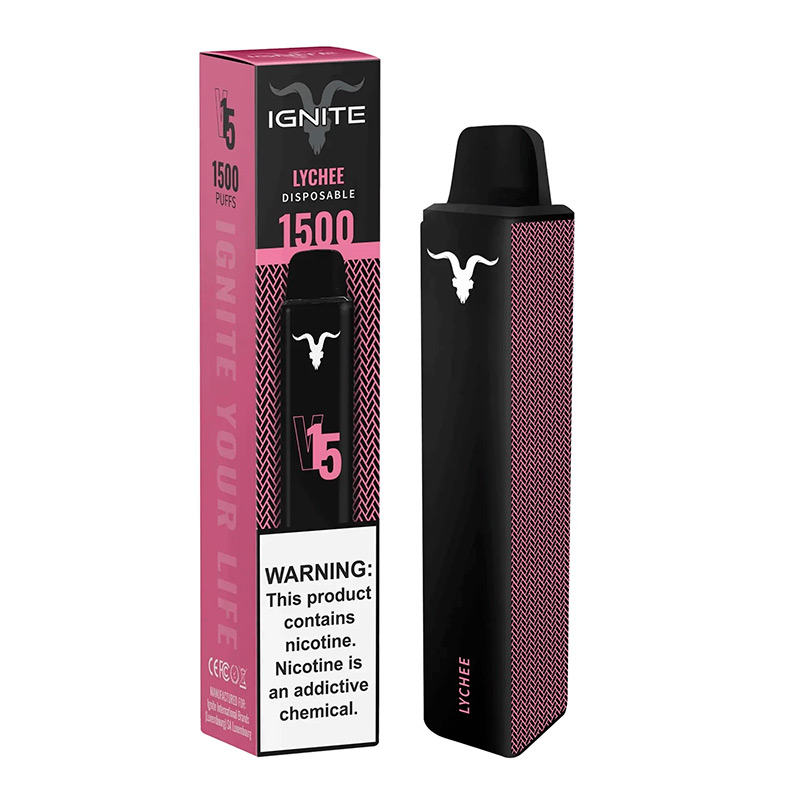 Vape Electronico Ignite V15 1500 Puffs Nic 5g Lychee