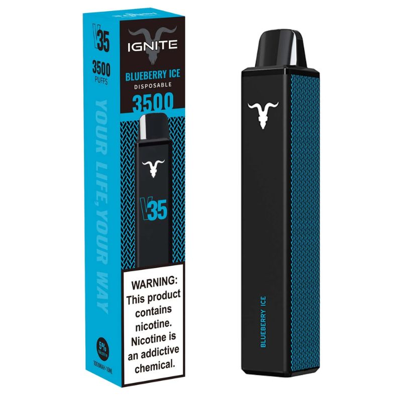 Vape Electrónico Ignite V35 3500 Puffs Nic 5g Blueberry Ice