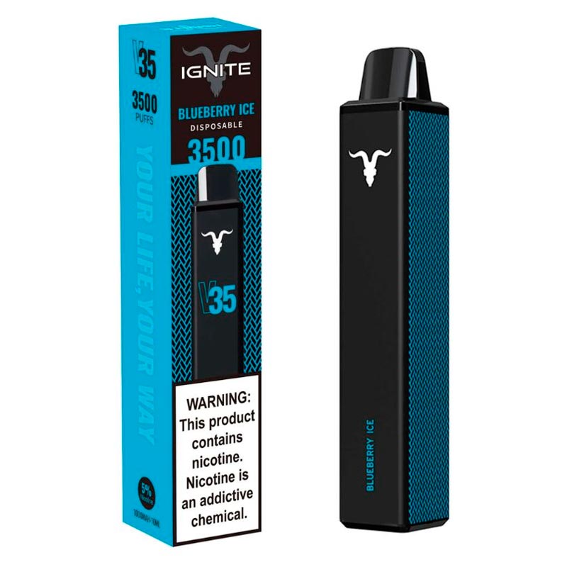 Vape Electrónico Ignite V35 3500 Puffs Nic 5g Blueberry Ice