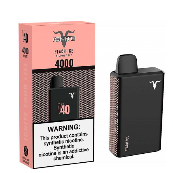 Vape Electronico Ignite V40 4000 Puffs Nic 5g Peach Ice