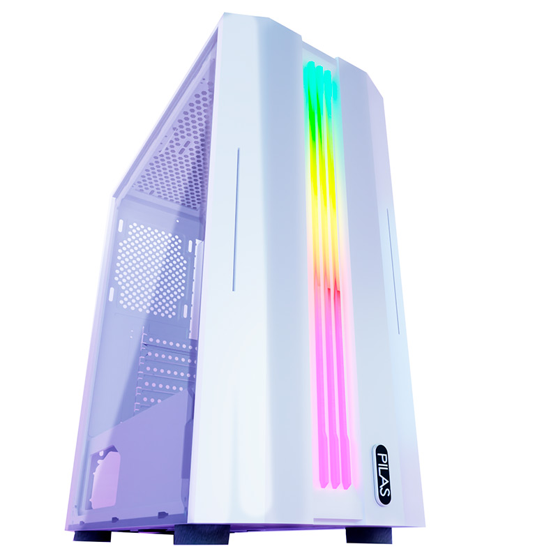 Case Gaming Pilas Tikal J3 Media Torre Vidrio Templado ATX Blanco (Sin Fuente)