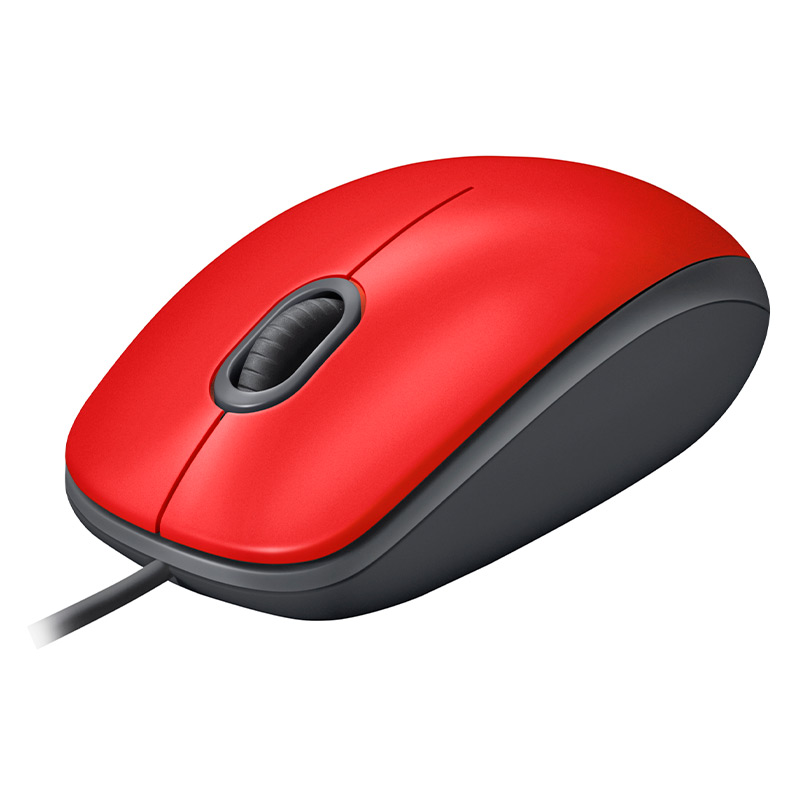 Mouse Alámbrico Óptico Logitech M110 Silent 1000 DPI Rojo