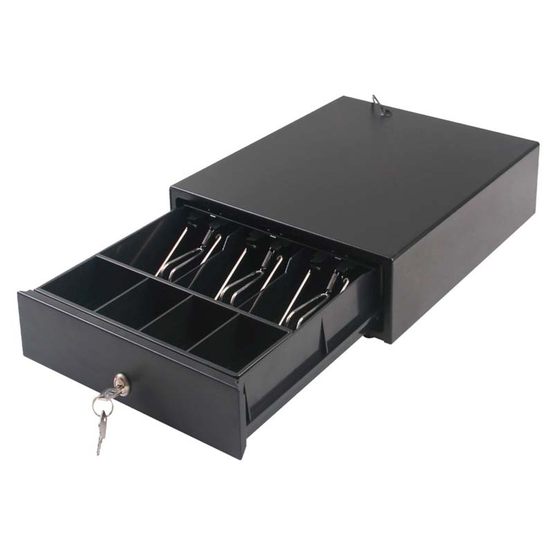 Cash Drawer AON CDK-34 para Billetes y Monedas Negro