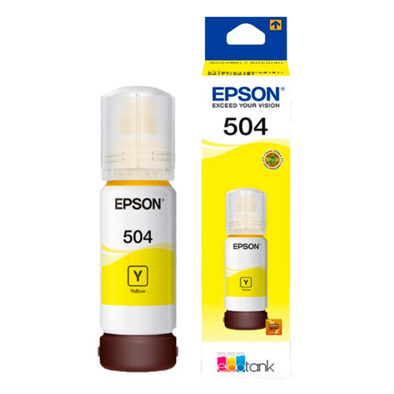 Botella de Tinta Epson T504 Amarillo 70ml