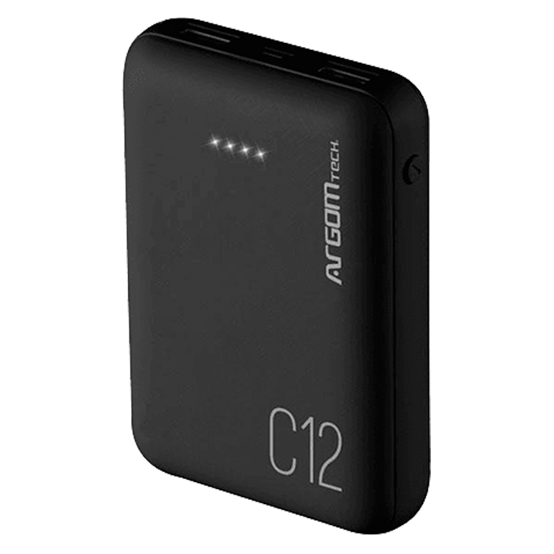 PowerBank Argom C12 12000mAh USB Negro