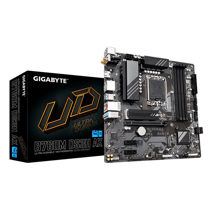 Motherboard Gigabyte B760M DS3H AX LGA1700 13th & 12th Gen 4xDDR5 Micro ATX